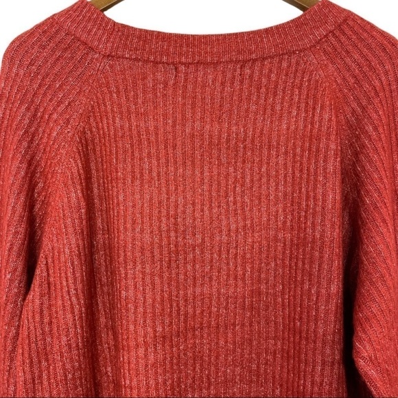 𝅺Vero Moda X Stitch Fix Leroya Crew Neck Pullover Sweater Burnt Orange NWT - Picture 7 of 13